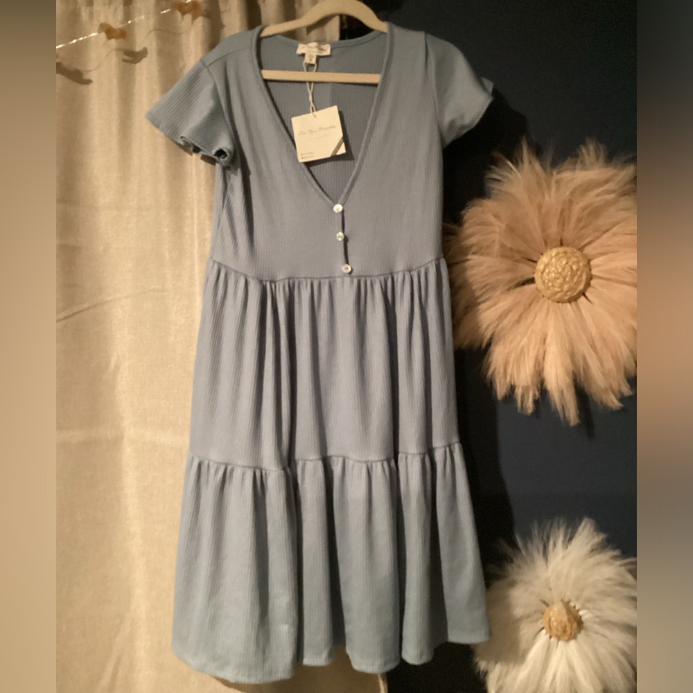 See You Monday cute blue dress